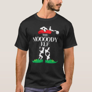 Launische Kuh-Elf-Zuordnungs-Gruppen-Familien-Elf- T-Shirt