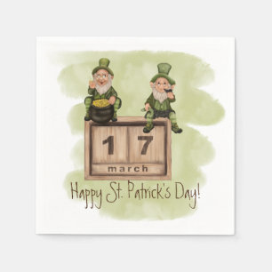 Launische Leprechauns St. Patrick's Day Serviette