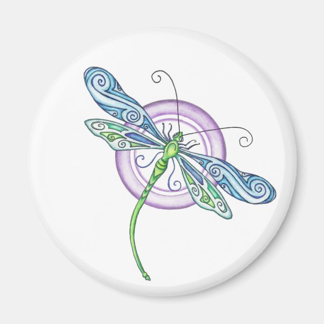 Launische Libelle Magnet (Vorne)