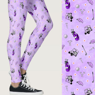 Launische lila Golfmuster Leggings