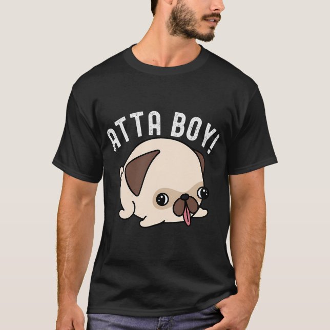 Launische Löwenzahn-Mops im Wind T-Shirt (Vorderseite)