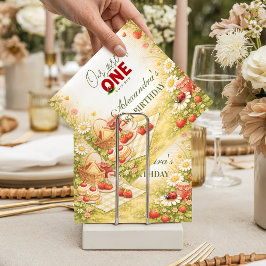 Launische Marienkäfer-Wiese zum 1. Geburtstag Serviette