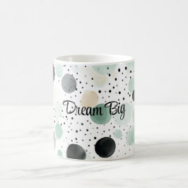 Launische Minze Schwarz Creme Punkte Kaffeetasse