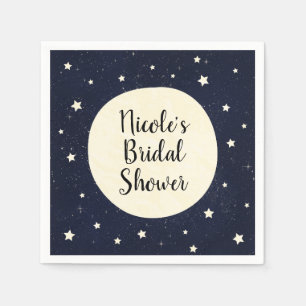 Launische Mond & Sterne Himmlische Babyparty Serviette