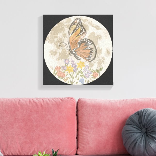 Launische Mondblume Leinwanddruck (Insitu (Wohnzimmer))
