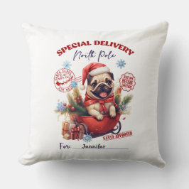 Launische Mops-Weihnachts-Wurfkissen Kissen