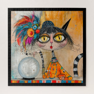 Launische Mystische Wahrsagerkatze Puzzle