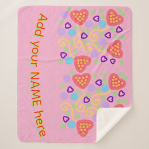 Launische Pointillismus-Herzballons mit Konfetti Sherpadecke