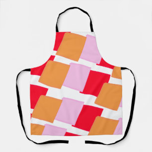 Launische Quadrate Rot Orange Pink  Schürze