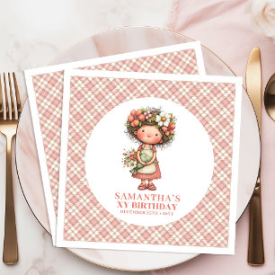 Launische Rosa Feen Tücher für die 3. Geburtstagsf Serviette