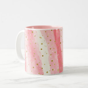 Launische rosa Goldpunkte Zweifarbige Tasse