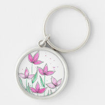 Launische rosa Wasserfarben Blumen