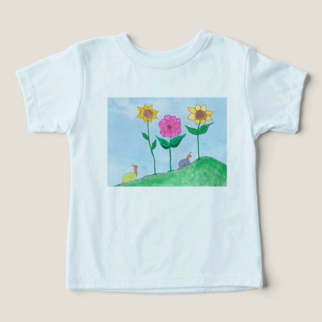 Launische Schnecken & farbenfrohe Blumen (Design Vorderseite)