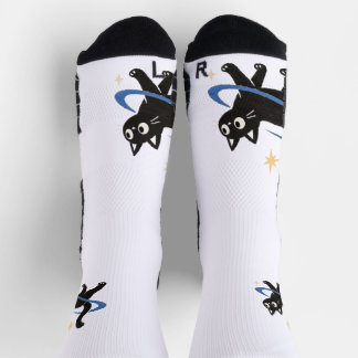 Launische schwarze Katzensocken Socken