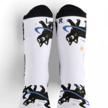 Launische schwarze Katzensocken