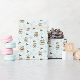 Launische singende Weihnachtsgänse Geschenkpapier