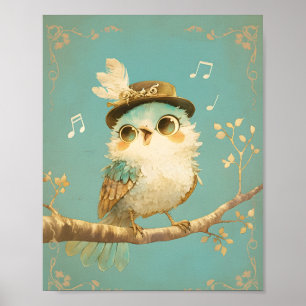 Launische Singvogel-Kinderzimmer-Wandkunst Poster