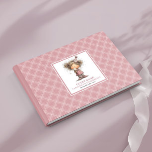 Launische staubige rosa Geburtstagsgast eines Klei Gästebuch