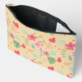 Launische tropische Blumen-Wasserfarben-Make-up-Ta Zubehörtasche