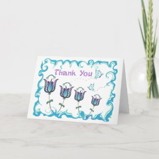 Launische Tulpen danken Ihnen zu kardieren Dankeskarte