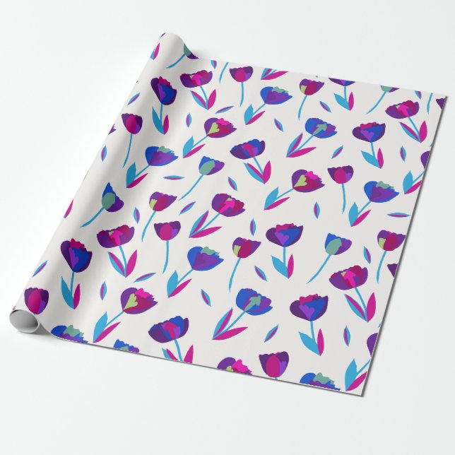 Launische Tulpen Geschenkverpackungspapier Geschenkpapier (Ungerollt)