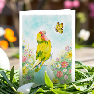 Launische Unzertrennliche Ostern Süße Wasserfarben Feiertagskarte