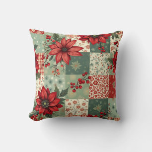 Launische Vintage-Blumen-Weihnachtsdecke Muster Kissen
