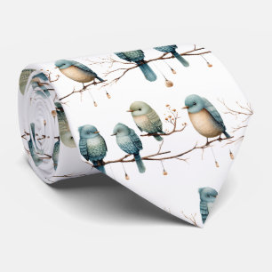 Launische Vögel auf Zweigen Zeitlose Eleganz Krawatte