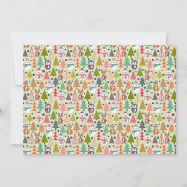 Launische Waldgefährten des Winters Feiertagskarte