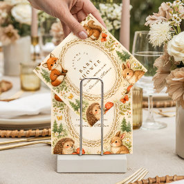 Launische Waldtiere-Babyparty Serviette