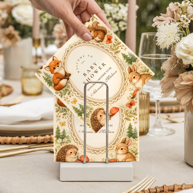 Launische Waldtiere-Babyparty Serviette (Von Creator hochgeladen)