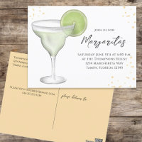 Launische Wasserfarbe Margarita Limette Kalligrafi