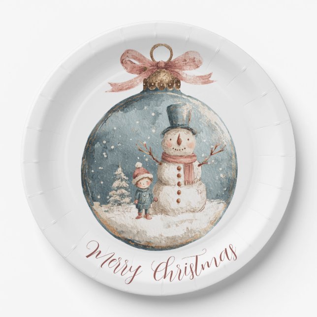 Launische Weihnachtsbaum-Schmuck-Papierteller Pappteller (Vorderseite)