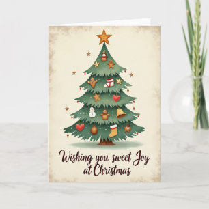 Launische Weihnachtsbaumkarte Karte