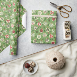 Launische Weihnachtsornament-Verpackungspapierroll Geschenkpapier