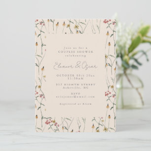 Launische Wildblumen Boho Hochzeitsparty Einladung