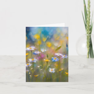 Launische Wildblumen im Wind