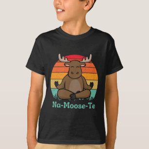 Launische Wildlife Na-moose-te Lustiger Elch Yoga T-Shirt