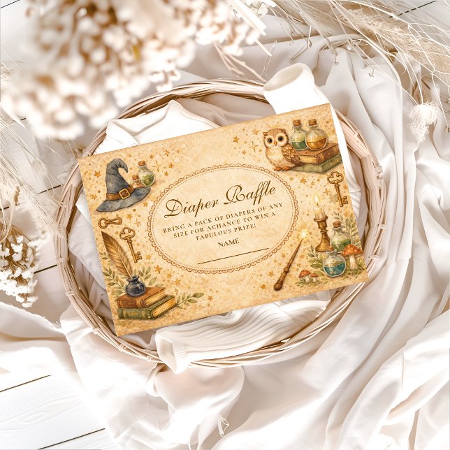 Launische Zauberer-Magie-Windel-Tombola Begleitkarte (Von Creator hochgeladen)