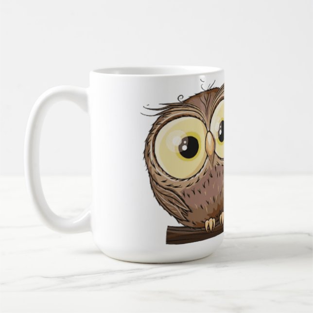 Launische Zwillings-Eulen-Kaffeetasse - Verzaubert Kaffeetasse (Links)