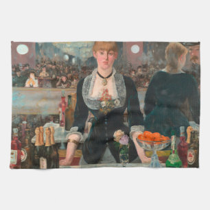 Launischer Barkeeper aus Paris Manet Eine Bar in d Geschirrtuch