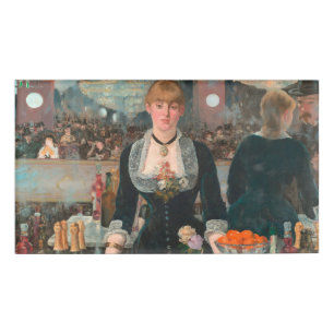 Launischer Barkeeper aus Paris Manet Eine Bar in d Namenschild