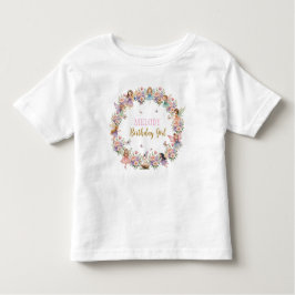 Launischer Blumenfee-Garten-Geburtstag  Kleinkind T-shirt