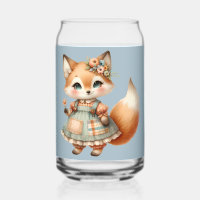 Launischer Cottagecore Floraler Pastell Fuchs