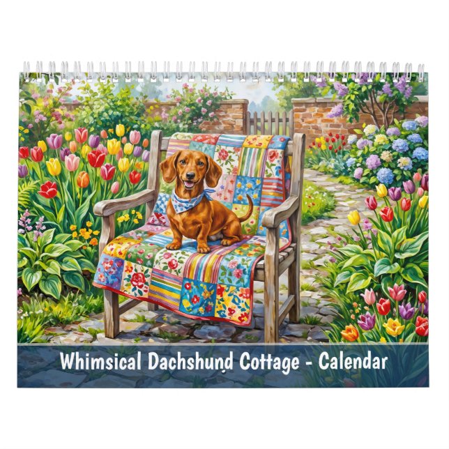 Launischer Dachshund-Cottage Kalender (Titelbild)