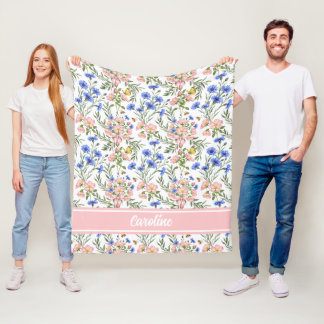 Launischer Englischer Gartenblüten Fleecedecke