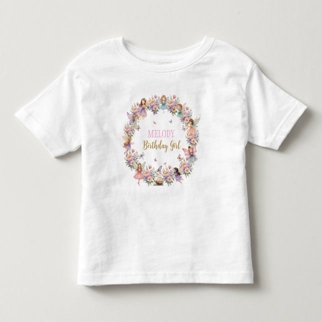 Launischer Feen-Garten-Geburtstag  Kleinkind T-shirt (Vorderseite)
