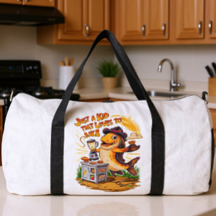 Launischer Fisch im Cowboyhut wirbelt einen Mixer Duffle Bag