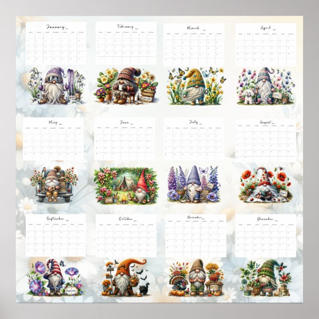 Launischer Gnom-Kalender  Poster (Vorne)