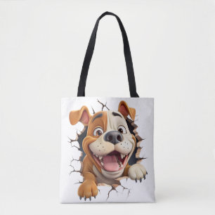 Launischer Hund an geborstener alles